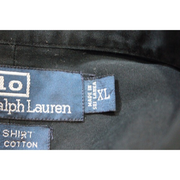 Vintage Polo Ralph Lauren G.I. Shirt Black Long Sleeve Beige Large Safari NWT XL - Picture 9 of 12